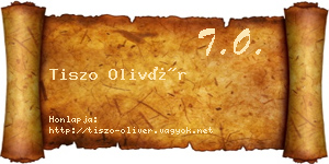 Tiszo Olivér névjegykártya