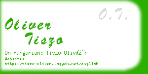 oliver tiszo business card